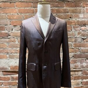 Dsquared2 100% Silk Geometric Jacquard Blazer